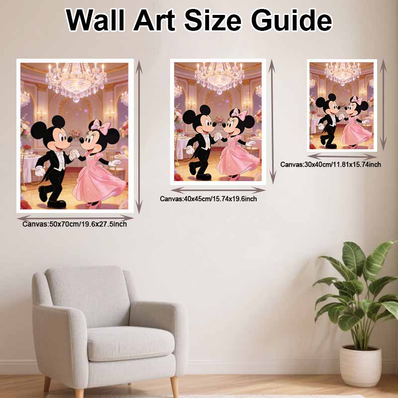 Disney Mickey and Minnie Mouse Ballroom Dance Diamond Painting Art Kit Handmade DIY5D Home Decor Gift