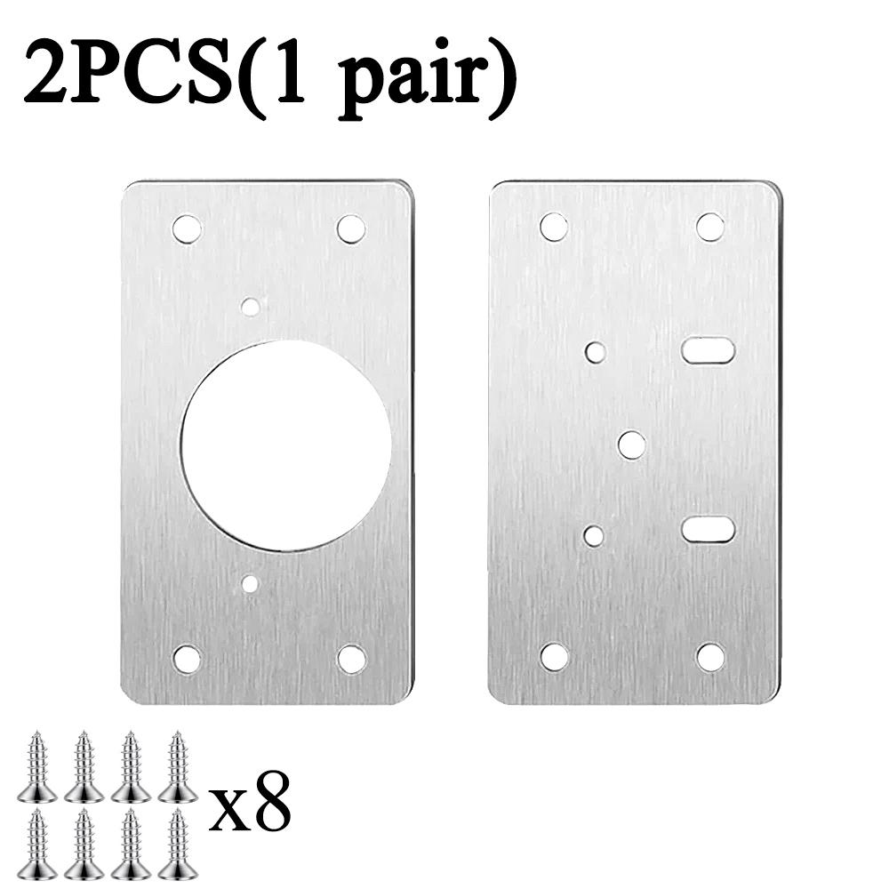 Cabinet Hinge Repair Plate Kit Kitchen Cupboard Door Hinge Mounting Plate for Cabinet Furniture Hardware Accessories with Holes