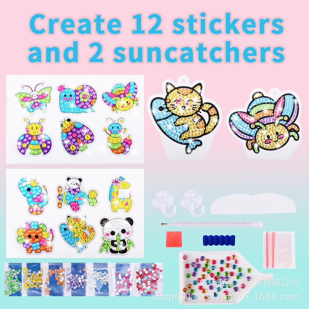 New 5D Laser Diamond Sticker, Diamond Painting Random Sticker, Children'S Cartoon Diy Crystal Diamond