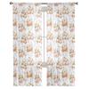 Thanksgiving Pumpkin Flowers Sheer Curtains For Living Room Bedroom Tulle Curtain For Kitchen Voile Curtain Blind Panels