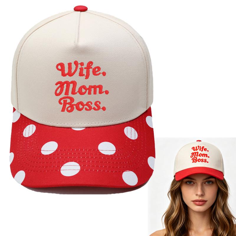 Wife mom Boss Truck Driver Hat Embroidery Color Matching Baseball Cap Male Female Casual Retro Hat