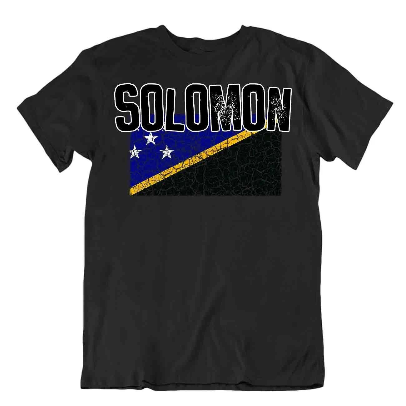 Flag T-Shirt Solomon Islands Fashion Country Souvenir Gift Tee Pride logo S