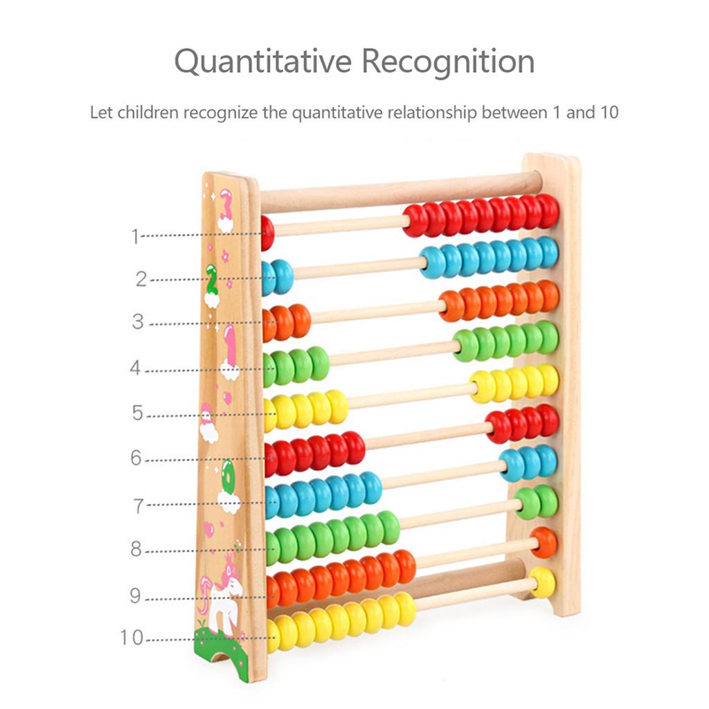 Wooden Toy Developmental Toy Brightly-Colored Wooden 100 Beads for Kids Math