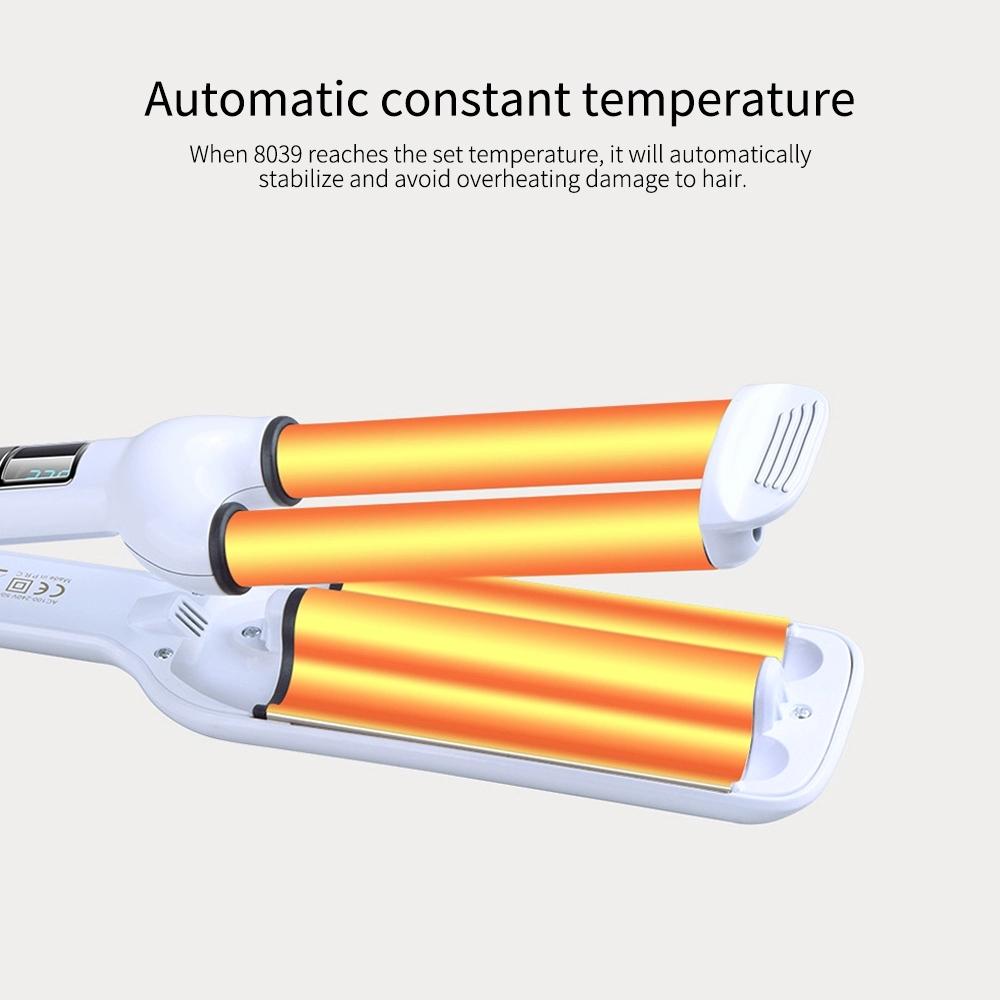 Curly Hair Artifact Three Tube Curling Iron Wave Roll Hair Curler with LCD Display Ceramic Triple Barrel Hair Tools