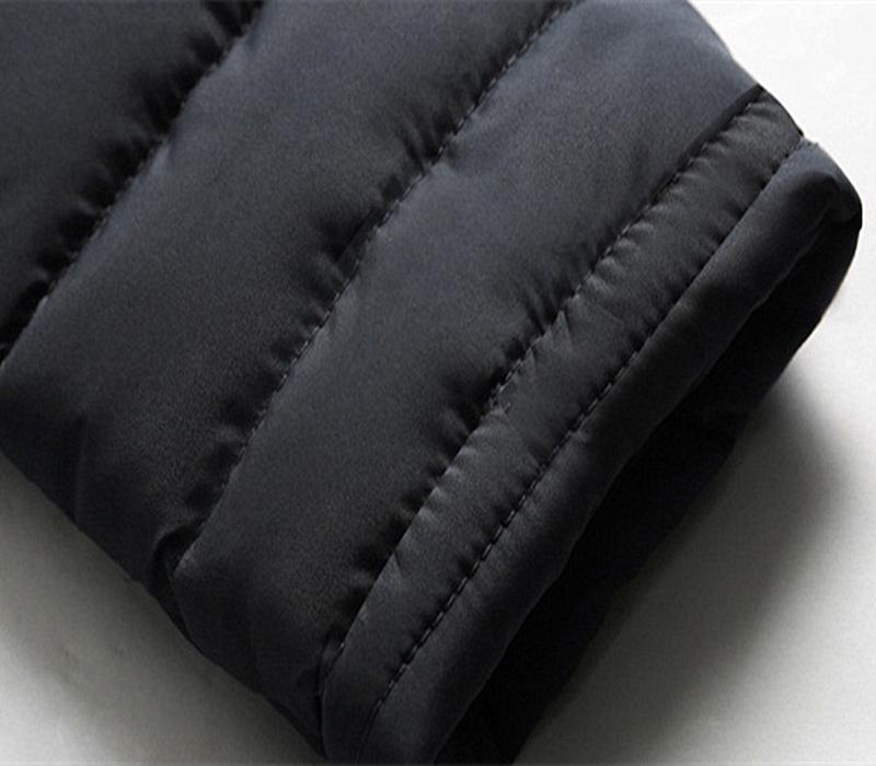 Men's Solid Color Warm Waterproof Windproof Down Cotton Coat