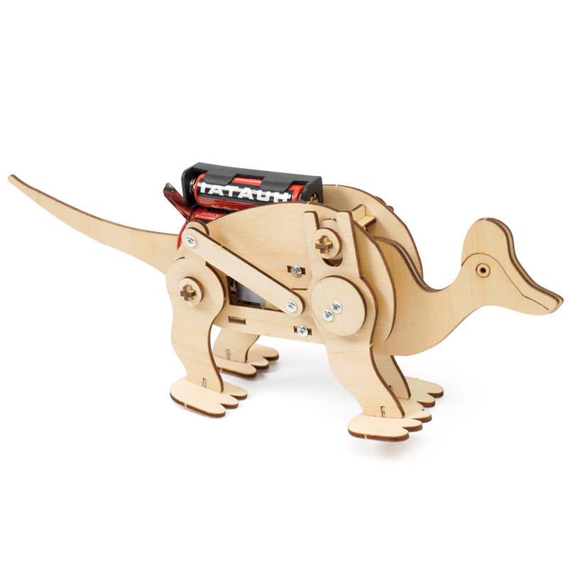 

Kids Diy Mechanical Dinosaur Science Experiment Stem Education Assembly Model Kit Wooden Material