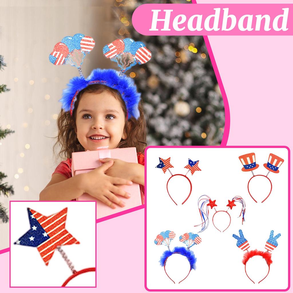 American Independence Day Party Decoration Headband 10pcs