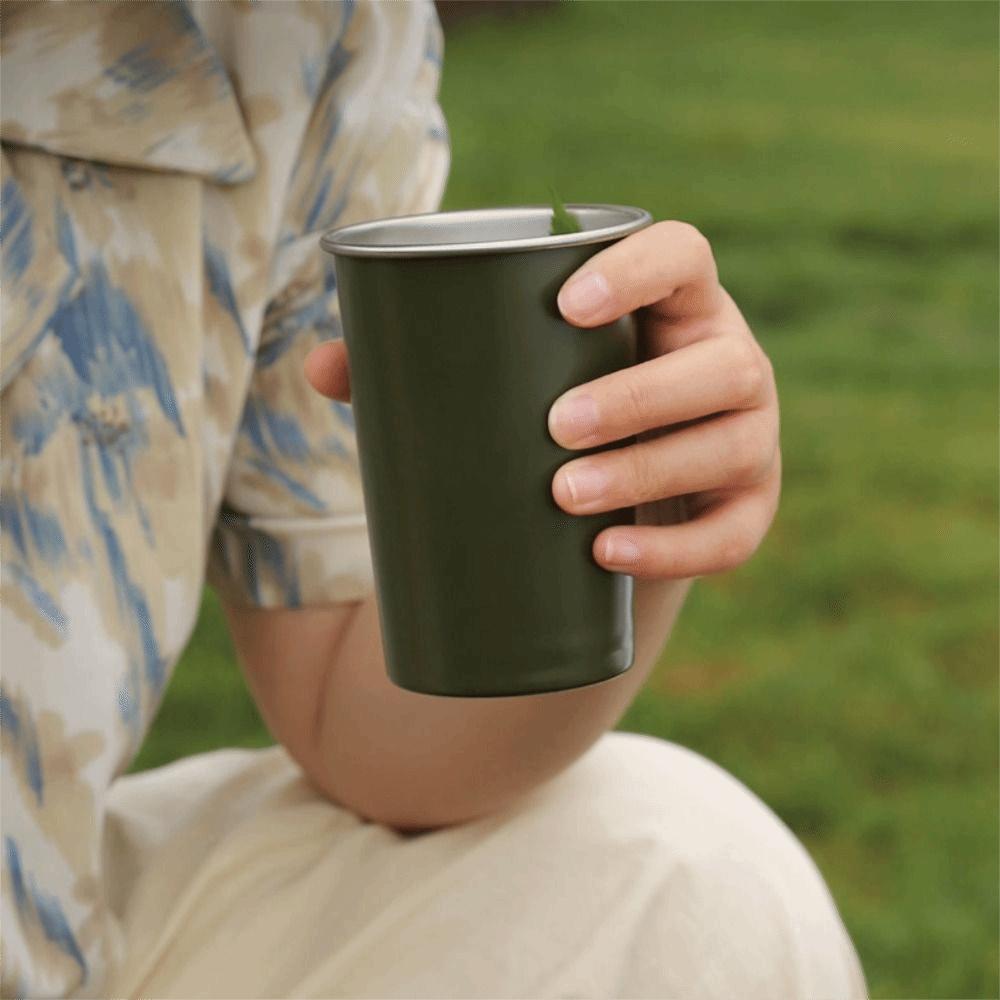 350ML Capacity Stainless Steel Cup Stainless Steel Tea Drink Cup Drinking Cup  Household Use