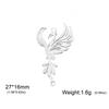Stainless Steel Phoenix Pendants Fashion Mythical Animal Charms Necklace Bracelets Jewelry Making Accessories Handmade DIY Gifts