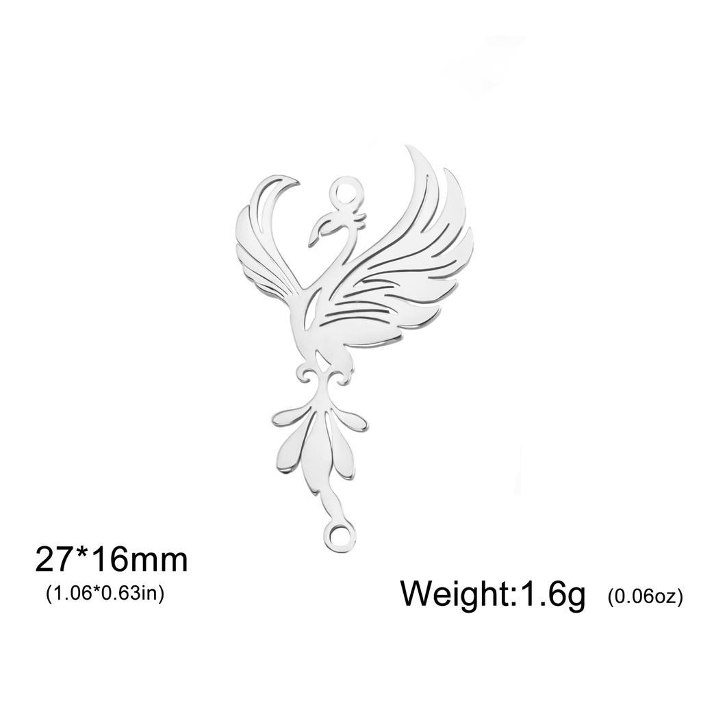 Stainless Steel Phoenix Pendants Fashion Mythical Animal Charms Necklace Bracelets Jewelry Making Accessories Handmade DIY Gifts