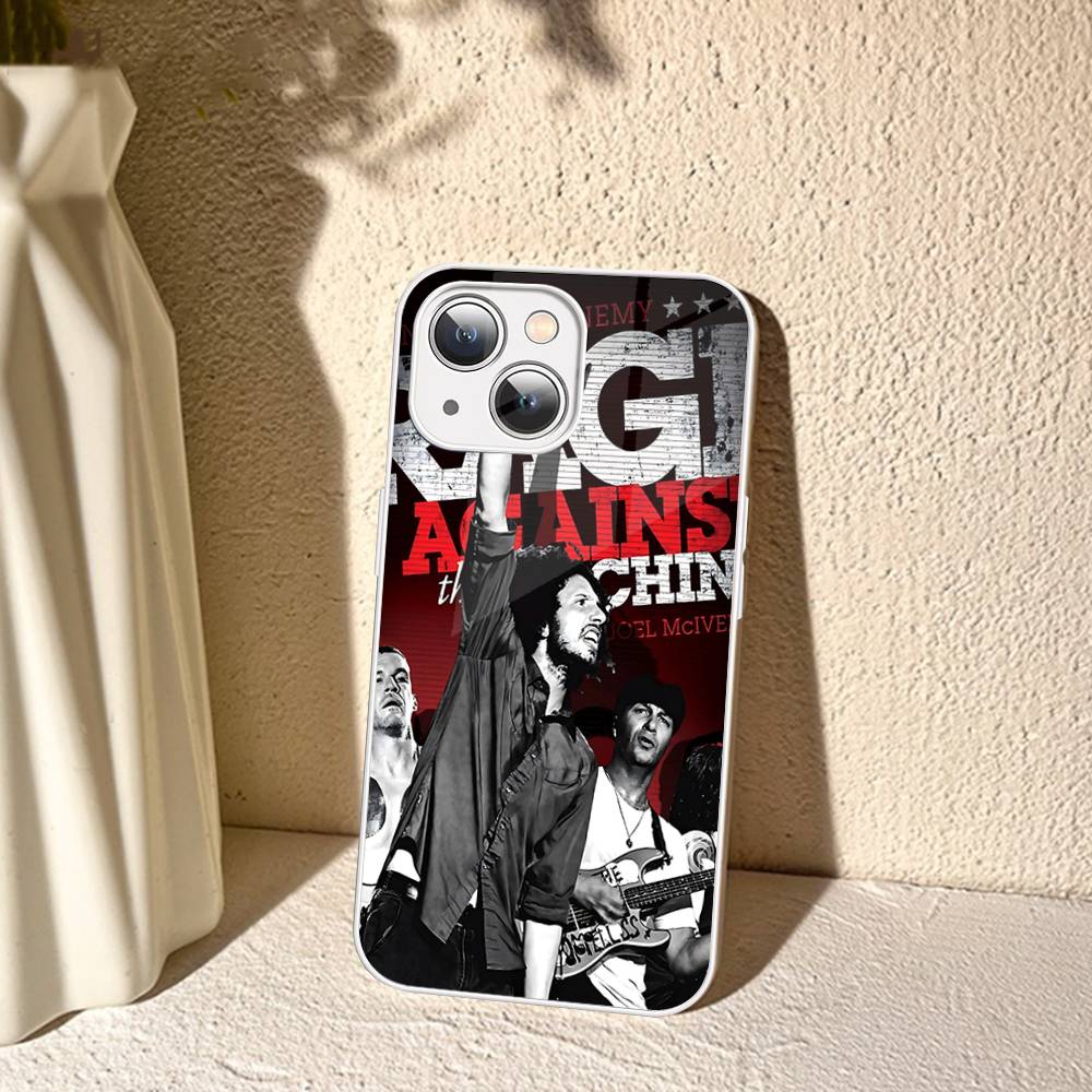 

R-Rage A-Against T-The M-Machine Band Tempered Glass For Iphone 14 13 12 11 Pro Mini XS MAX 14Plus X XS XR Cover iphone 12 mini