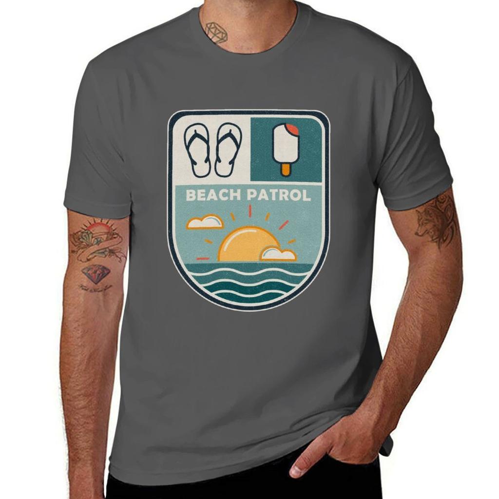 Beach Patrol Tshirt Basic Simple Casual Short Sleeve Tee