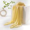 Pure Color Cotton-linen Scarf/cape, High-end Feel, Thin, Long, Versatile, Sun Protection, Casual, Simple Design with Slightly Frayed Edges.