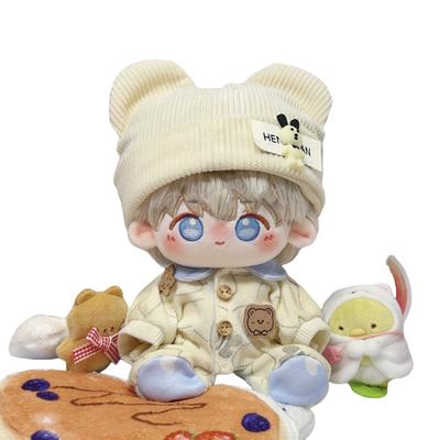 Original 20cm Doll Clothes Bear Shaped Cookies Climbing Suit Pajamas Cotton Doll Female Cute Doll Refill Toys Gifts