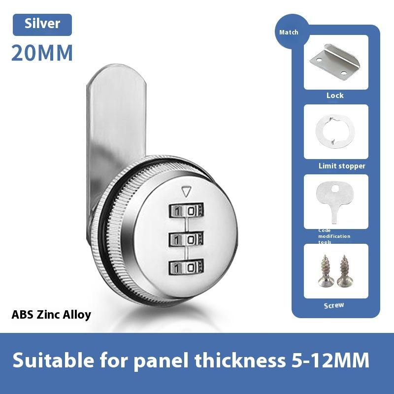 

1 шт. 20 мм кодовый замок из цинкового сплава, комбинационный замок для шкафа, безопасность, домашняя автоматизация, кулачковый замок для почтового ящика, дверцы шкафа