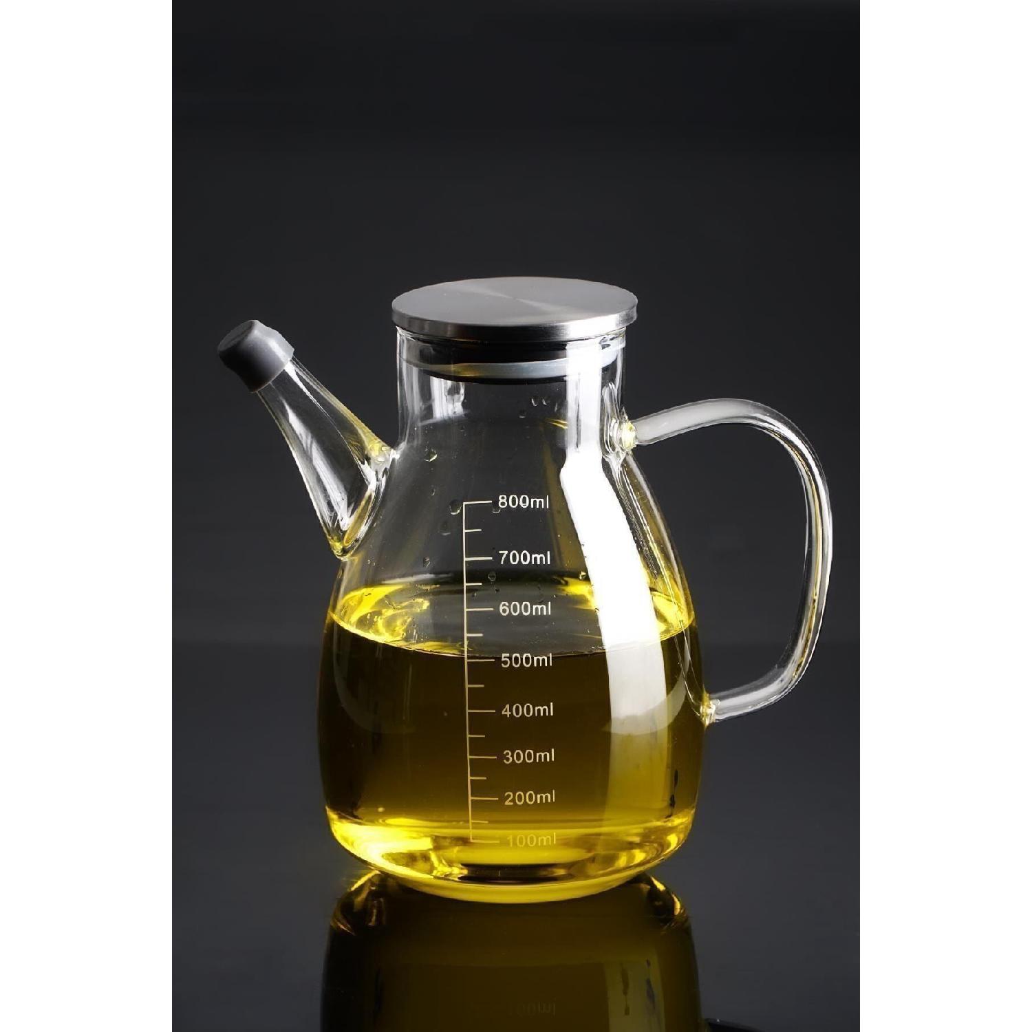 

Evie Oval Glass Oil Pot With Metal Lid 800 Ml Fma100999 чистый