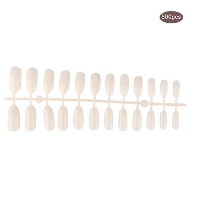500pcs Fake Nail Tips Artificial Full Cover Manicure False Nail Tips Nail Art AccessoryNatural