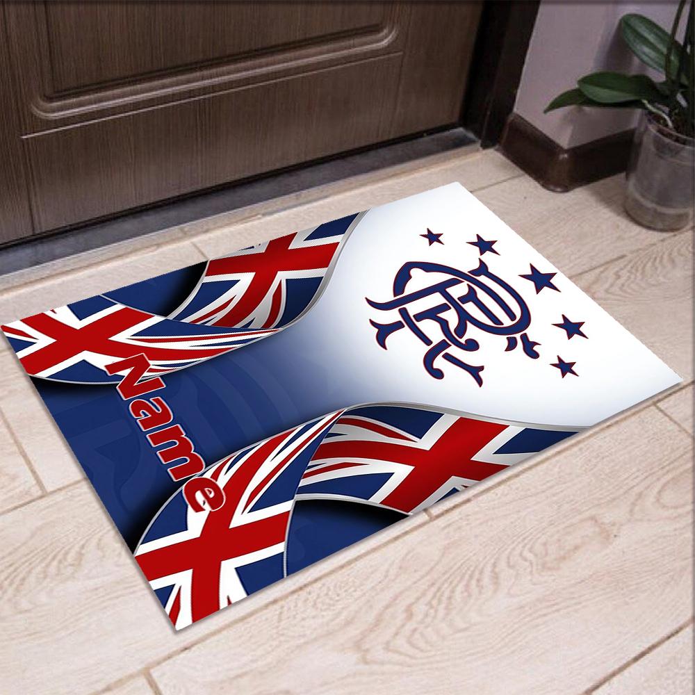 Custom Name Rangers F.C Printed Carpet,Rug for Office Chair Living Room Bedroom Kitchen Room Decor Gifts.