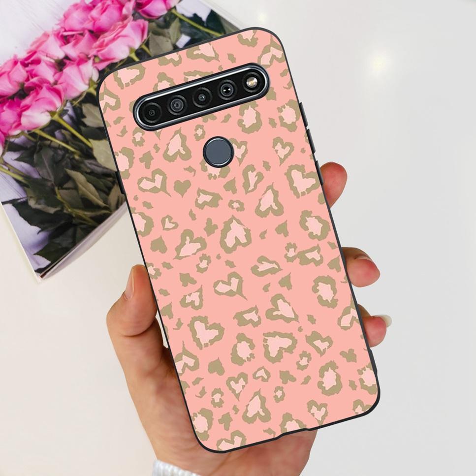 For LG K41S K 41S Case 2020 Black Silicone Cute Fashion Flower Shockproof Bumper For LGK41S LM-K410 Phone Back Cover 6.55" Funda