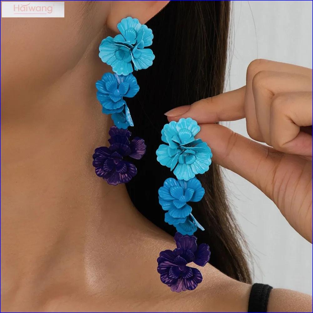 

Легкая роскошь, Высококлассные серьги, Модные серьги, Серьги с ретро-темпераментом One Size синий