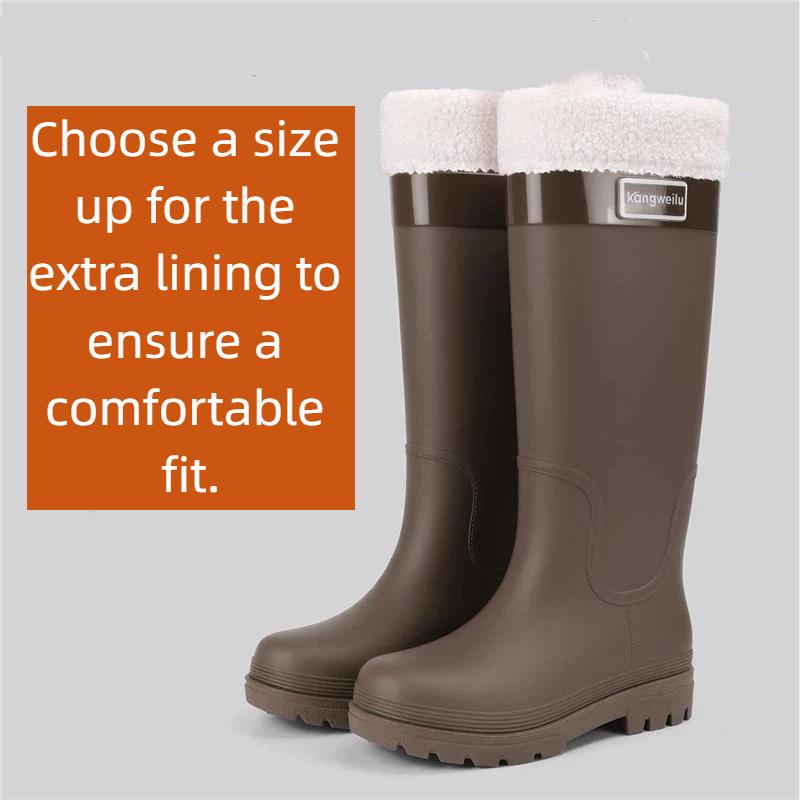 

Бавовняні Утеплені Водонепроникні Нековзкі Жіночі Дощові Чоботи 41 коричневий