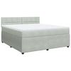 VidaXL Slat Bed Base and Mattress Light Grey 180x200cm Velvet 3287806
