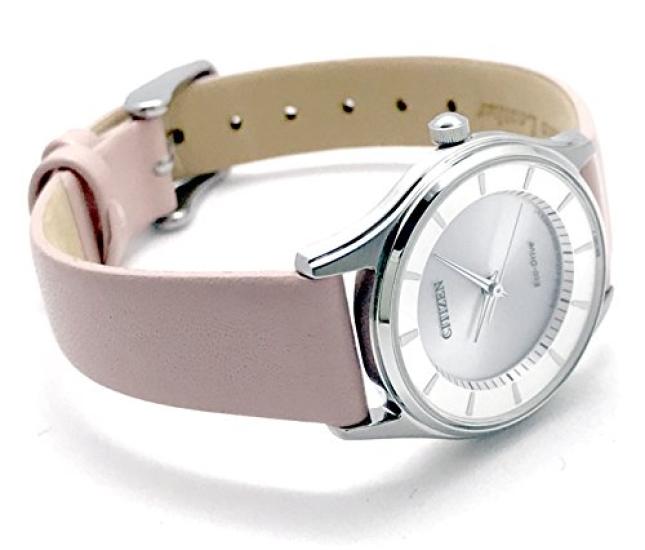 Citizen Slim Watch with Genuine Leather Strap and Spare Strap Domestic Model Number Eco-Drive Women's Solar-Powered Included, EM0400-51A/PK [Used]