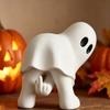 Zabawna Figurka Ducha Pokazującego Środkowy Palec, Straszna Dekoracja Halloweenowa, Uroczy Posążek Ducha na Półkę Biurko, Dziwny Prezent
