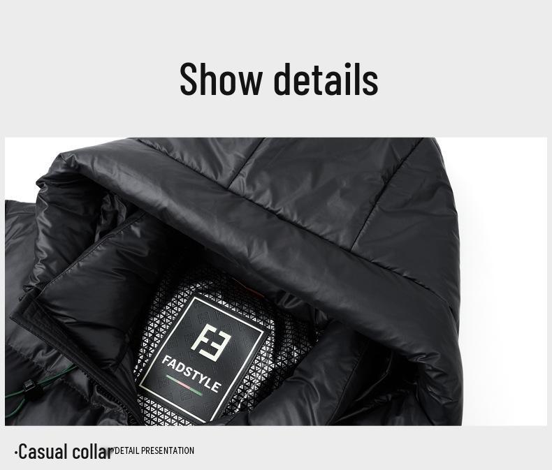 Men's Winter Fashion Hooded Down Jacket - Warm White Duck Down Coat for All Ages