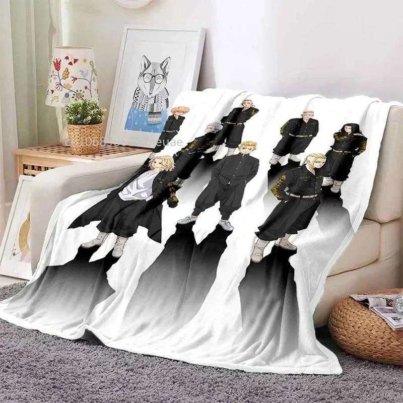 3D Anime Tokyo Revengers Printed Blanket Portable Breathable Warm Bedding Travel Blanket