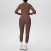 Cloud-like Quick-dry Zipper Jacket & High-waisted Yoga Suit - 3pc Outdoor Running Fitness Set