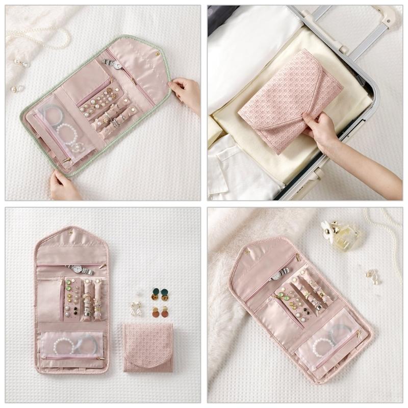 Lightweight Travel Jewelry Organizer Case Box Convenient Bag for Accessories