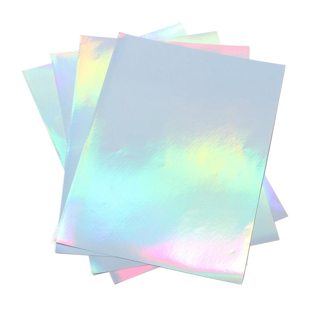 22 Sheets A4 Printable Holographic Sticker Paper Water Proof Inkjet Printer Holographic Stick Adhesive Paper