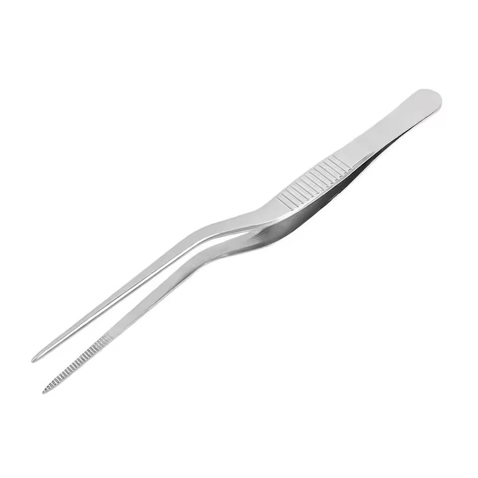 Kitchen Tweezer Utensil BBQ Tweezer Food Clip Kitchen Bar Chief Tong Stainless Steel Portable for Picnic Barbecue Cooking