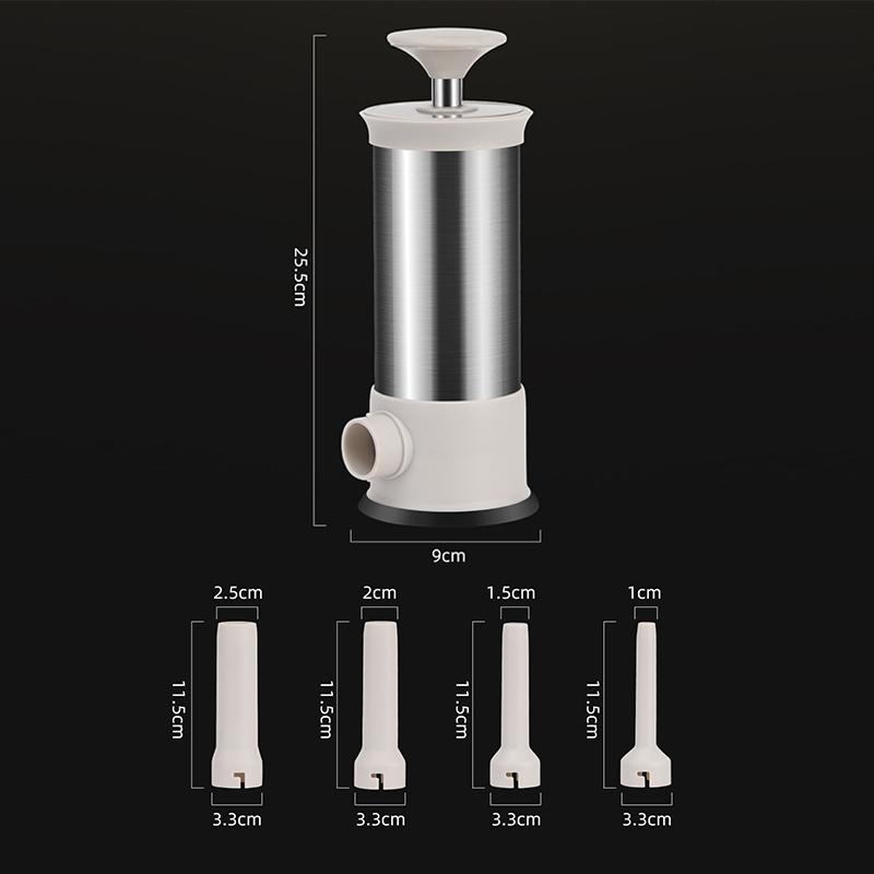 Sausage Stuffer with 4 Different Sizes Stuffing Tubes Sausage StufferQuick Sausage StufferFillerSyringeSmall Sausage Tools
