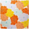 Musubi Furoshiki 100 Himemusubi Aquaddrop Adeline Klam Botan Orange 100cm Polyester Water Repellent