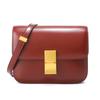 BOX Glossy Tofu Bag Small Square Bag Leather Women's Cowhide Commuter Shoulder Bag Stewardess Bag