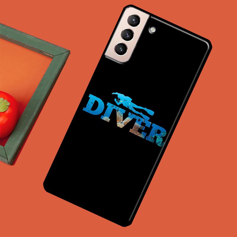 Scuba Diver Diving Phone Case For Samsung Galaxy S23 S20 FE S21 Ultra Note 10 S9 S10 Plus Note 20 S22 Ultra Cover