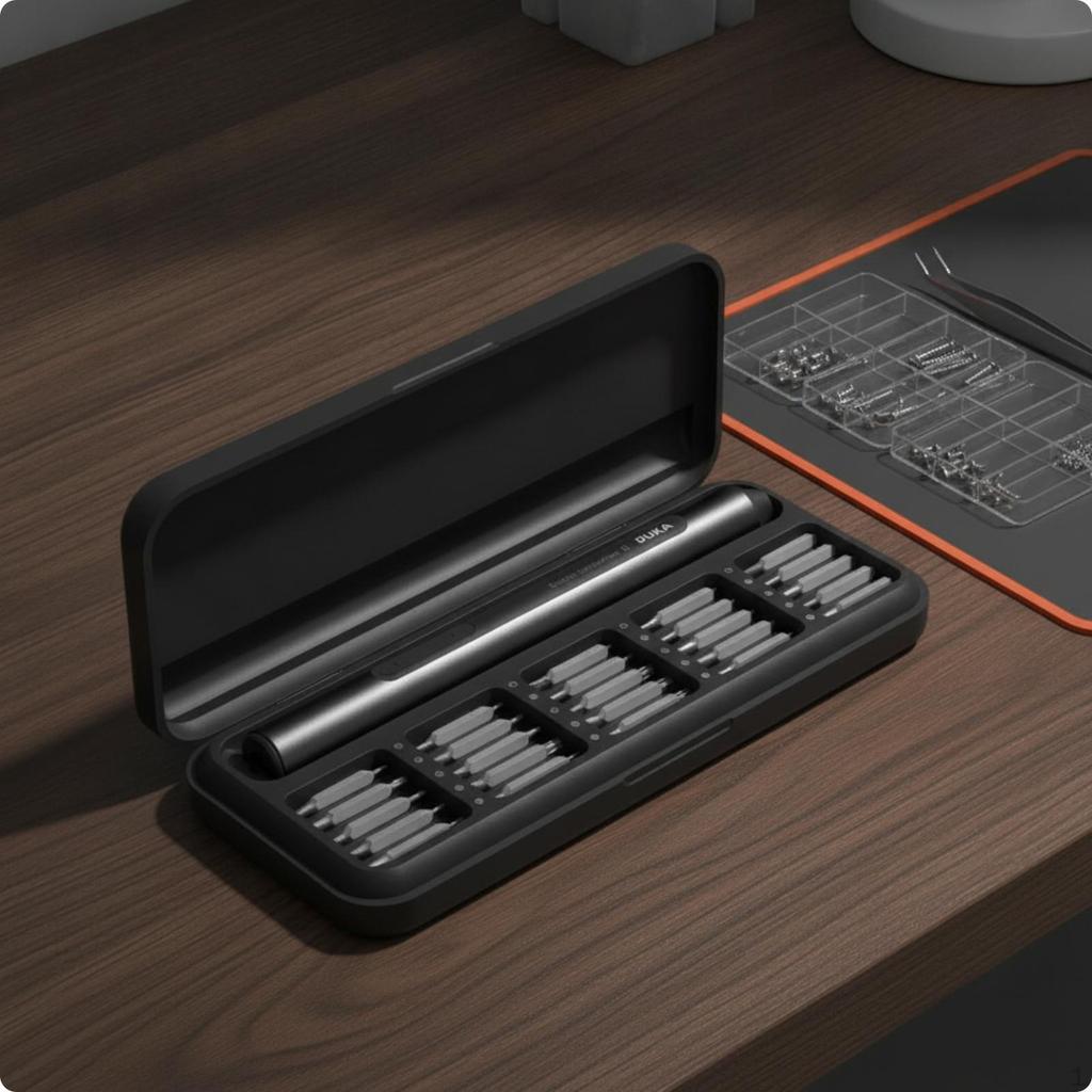 Electric Screwdriver Kit Portable with Storage Case Compact Repair Tool for Hobbyists,