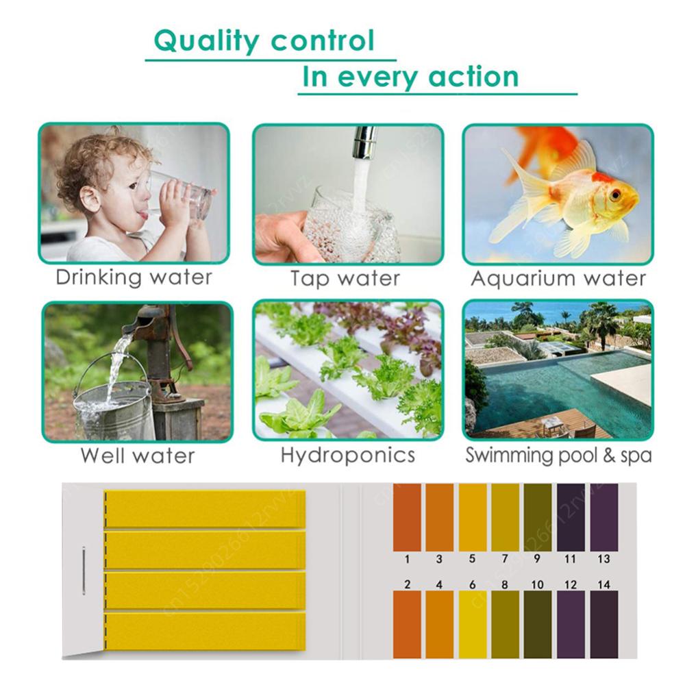 10-50Pack PH Test Strips Full PH Meter PH Controller 80 Strips/pack 1-14st Indicator Litmus Tester Paper Water Soilsting Kit