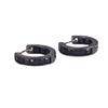 Classic Black Zircon Ear Buckle Earrings Street Simple Daily Men's and Women's Hip Hop Earrings