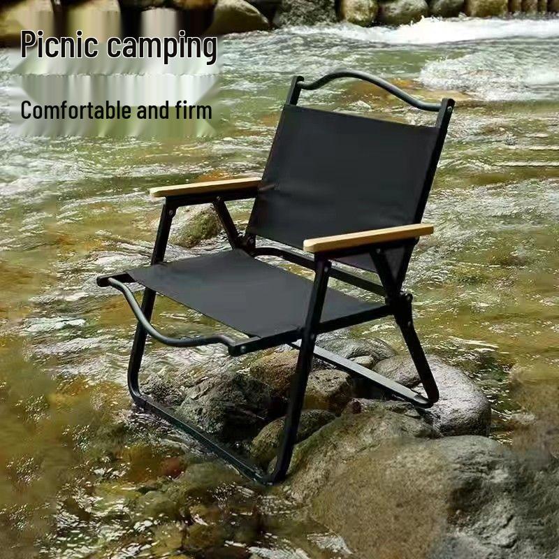 Portable Folding Outdoor Chair with Detachable Backrest for Camping, Fishing, Beach & Leisure