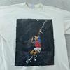 Vintage Tennis Art Crazy Shirts Hawaii Shirt Mens M/L White Beach Surf USA 90s