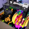 1PC Custom Name Neon Burger Delight Theme Floor Mat Ideal for Living Room, Game Rooms, Office, Bedroom, Floor Mat Playful Design