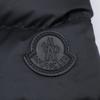 MONCLER 2015 MAUVEZIN Leather Logo Patch Knit Collar Short Down Jacket Jacket 3 blackUsed