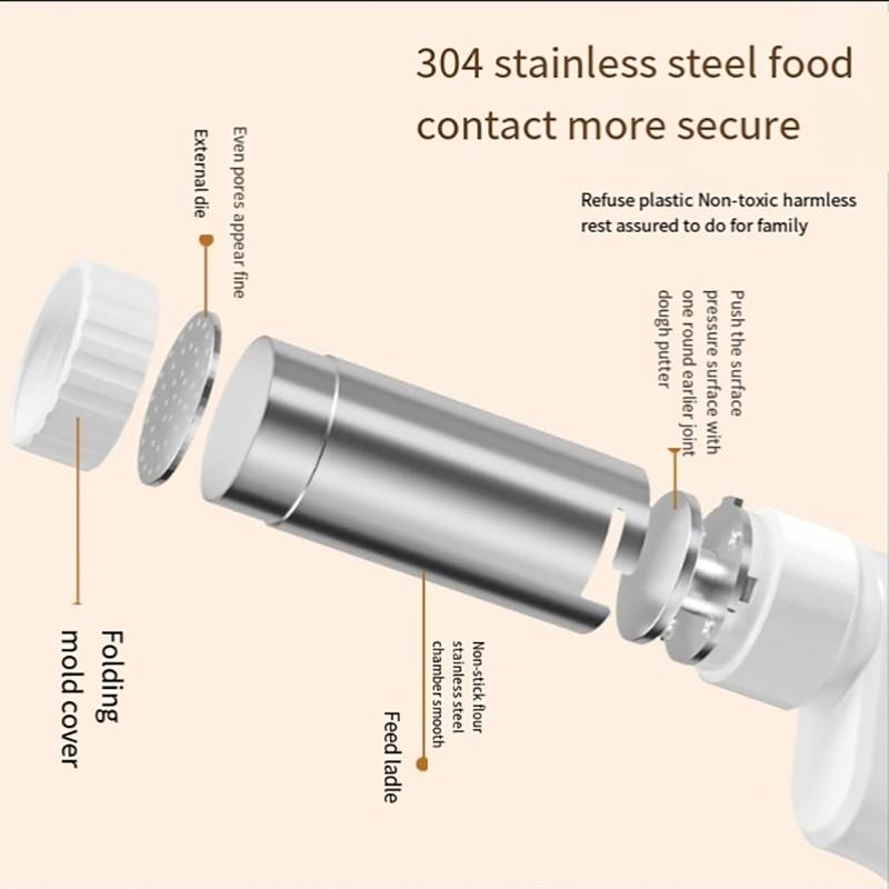 Household Stainless Steel Electric Noodle Maker Cordless Handheld Automatic Noodle Pasta Noodle Baking Machine