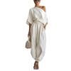 Ladies' Casual Temperament Shoulder Pocket Versatile Casual Loose Two-piece Set