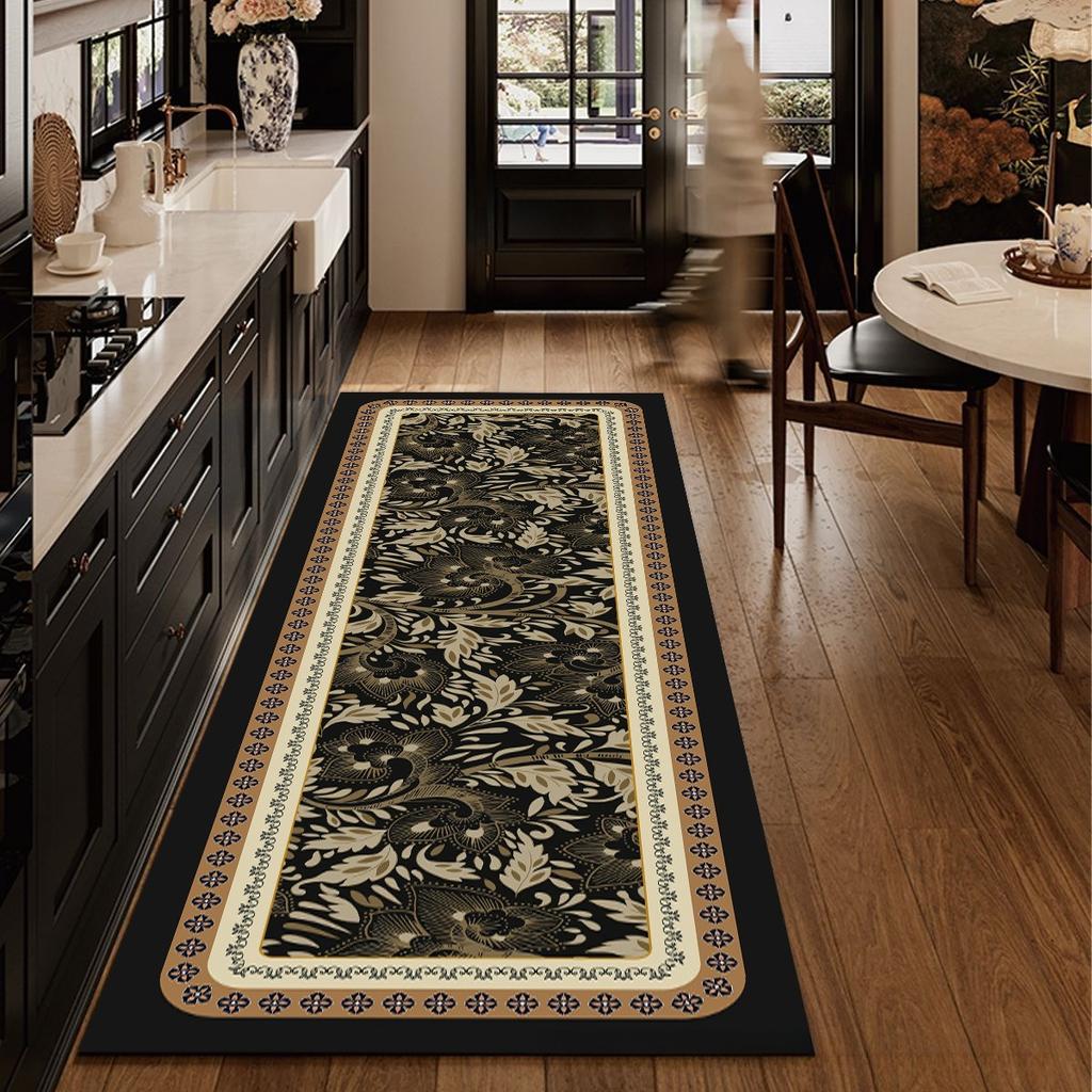 Kitchen Floor Mat Bedroom Living Room Long Bedside Hallway Hallway Soft Washable Carpet Non-slip Bathroom Entrance Doormat Tapis