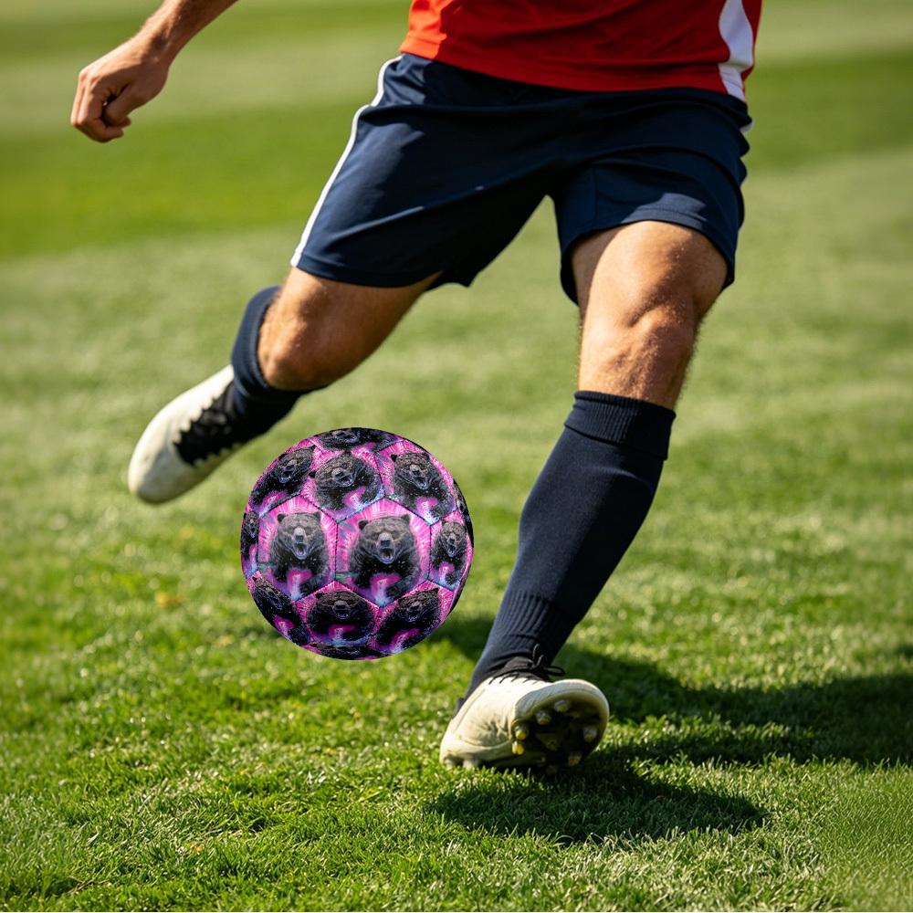 1pc Bear Wild Size 5 Soccer Ball Professional Match Training Football Indoor &Outdoor Sports Ball Lightweight Durable c65144