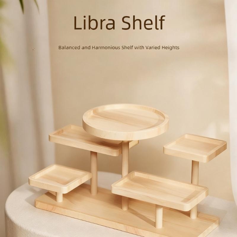 Solid Wood Shelf For Organizing Accessories For Family Use Tiered Display Stand For Jewelry And Ornaments